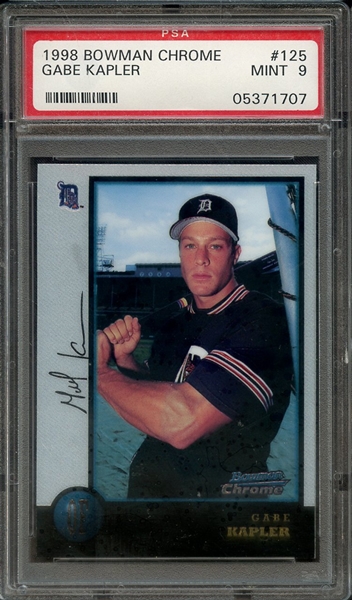 1998 BOWMAN CHROME 125 GABE KAPLER PSA MINT 9