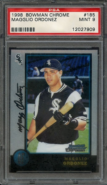 1998 BOWMAN CHROME 185 MAGGLIO ORDONEZ PSA MINT 9