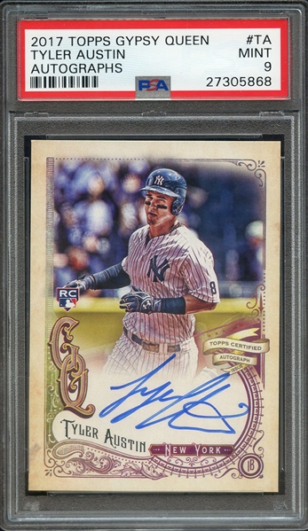 2017 TOPPS GYPSY QUEEN AUTOGRAPHS TA TYLER AUSTIN AUTOGRAPHS PSA MINT 9