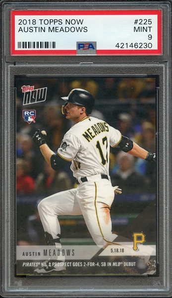 2018 TOPPS NOW 225 AUSTIN MEADOWS PSA MINT 9