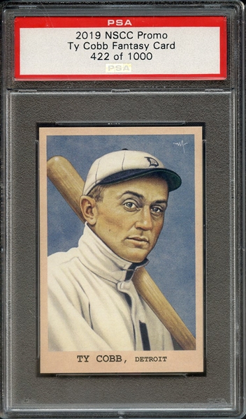 2019 NSCC TY COBB PROMO FANTASY CARD  PSA 422 OF 1000