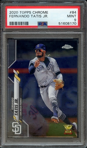 2020 TOPPS CHROME 84 FERNANDO TATIS JR. PSA MINT 9