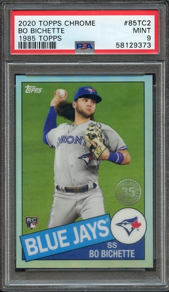 2020 TOPPS CHROME 1985 TOPPS 85TC2 BO BICHETTE 1985 TOPPS PSA MINT 9