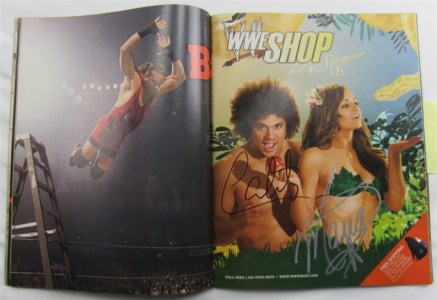 Shawn Michaels Batista John Cena Carlito Maria Kanellis Signed WWE WWF Magazine July 2006 JSA UU73765