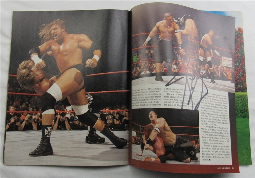 Shawn Michaels Batista John Cena Carlito Maria Kanellis Signed WWE WWF Magazine July 2006 JSA UU73765