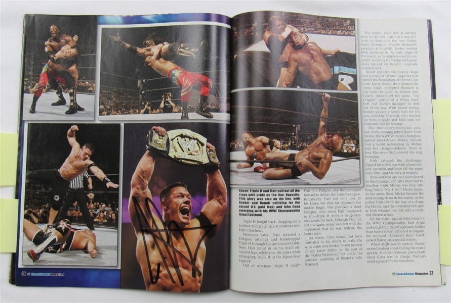 Bobby Lashley John Cena Batista +4 Signed WWE WWF Magazine January 2006 JSA UU73685