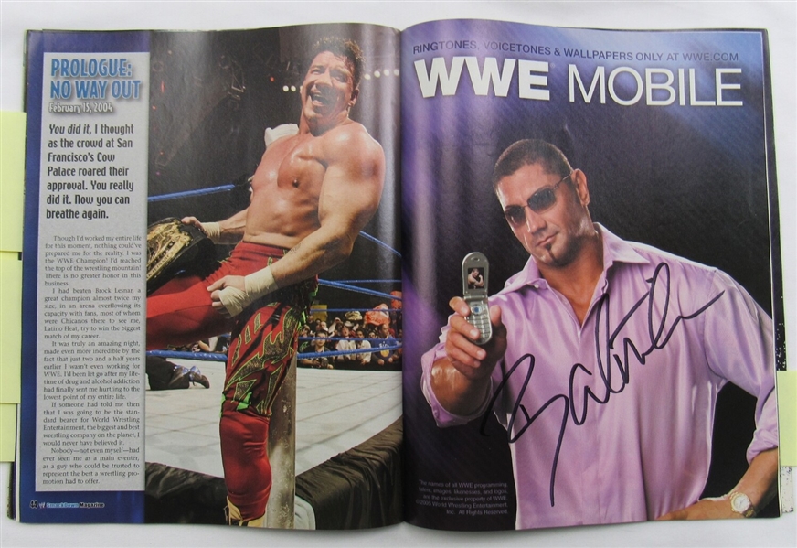 Bobby Lashley John Cena Batista +4 Signed WWE WWF Magazine January 2006 JSA UU73685