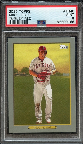 2020 TOPPS TURKEY RED TR46 MIKE TROUT TURKEY RED PSA MINT 9