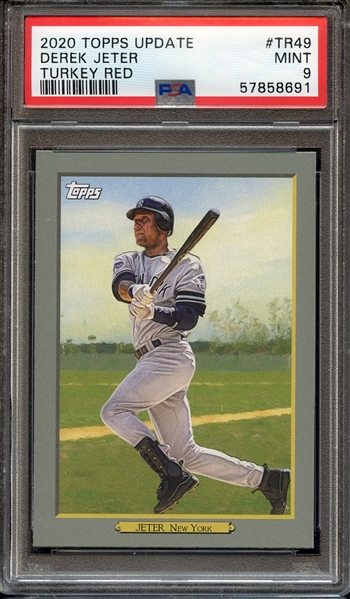 2020 TOPPS UPDATE TURKEY RED TR49 DEREK JETER TURKEY RED PSA MINT 9