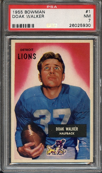 1955 BOWMAN 1 DOAK WALKER PSA NM 7