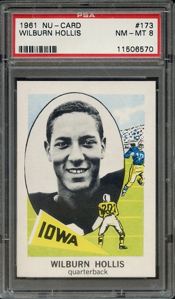 1961 NU-CARD 173 WILBURN HOLLIS PSA NM-MT 8