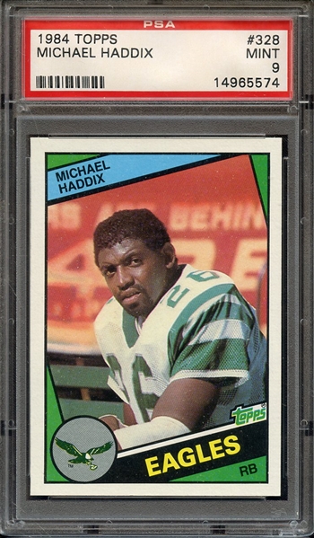 1984 TOPPS 328 MICHAEL HADDIX PSA MINT 9