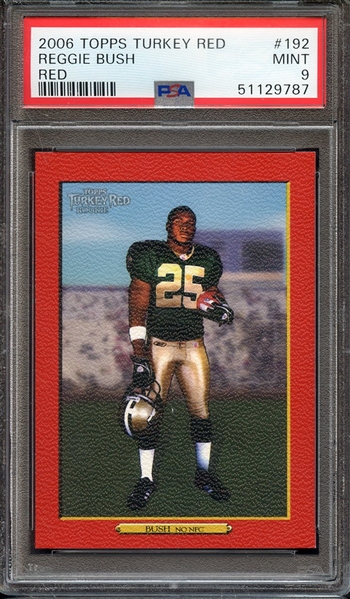 2006 TOPPS TURKEY RED RED 192 REGGIE BUSH RED PSA MINT 9