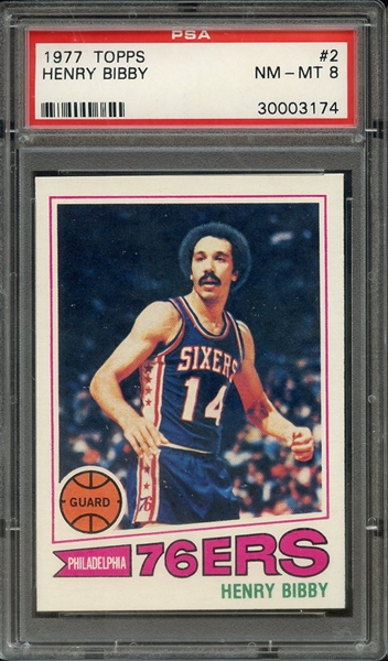 1977 TOPPS 2 HENRY BIBBY PSA NM-MT 8