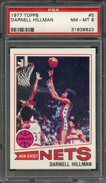 1977 TOPPS 5 DARNELL HILLMAN PSA NM-MT 8