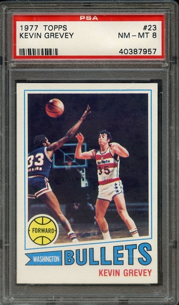 1977 TOPPS 23 KEVIN GREVEY PSA NM-MT 8