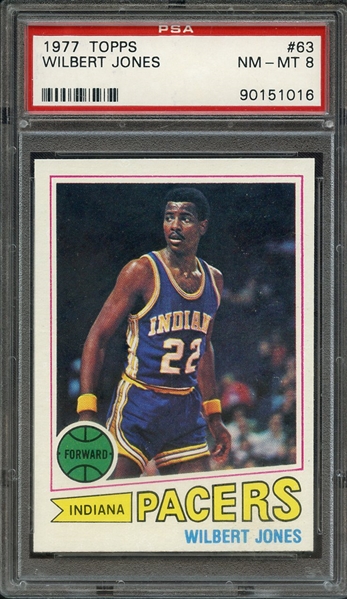 1977 TOPPS 63 WILBERT JONES PSA NM-MT 8