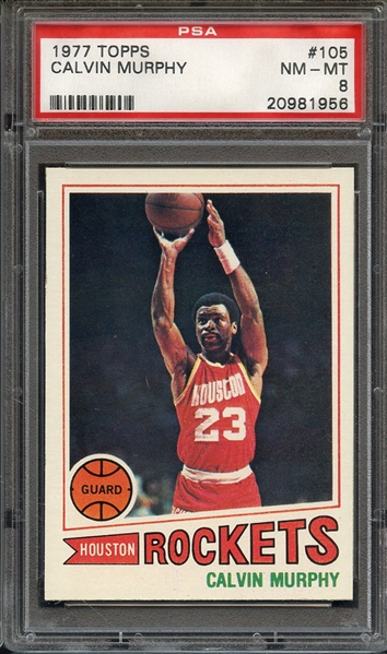 1977 TOPPS 105 CALVIN MURPHY PSA NM-MT 8