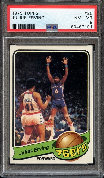 1979 TOPPS 20 JULIUS ERVING PSA NM-MT 8