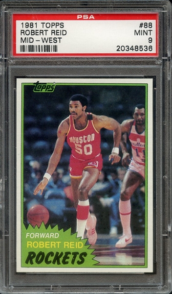 1981 TOPPS 88 ROBERT REID MID-WEST PSA MINT 9