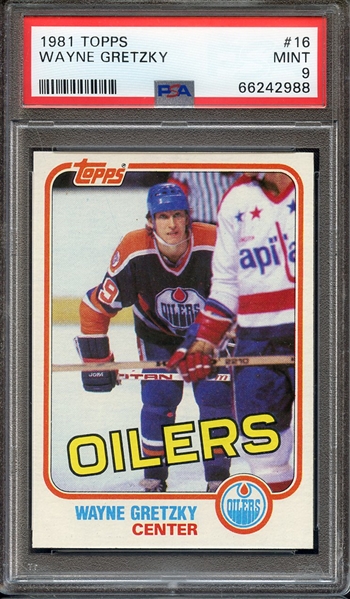 1981 TOPPS 16 WAYNE GRETZKY PSA MINT 9