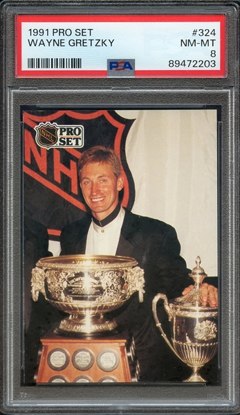 1991 PRO SET 324 WAYNE GRETZKY PSA NM-MT 8