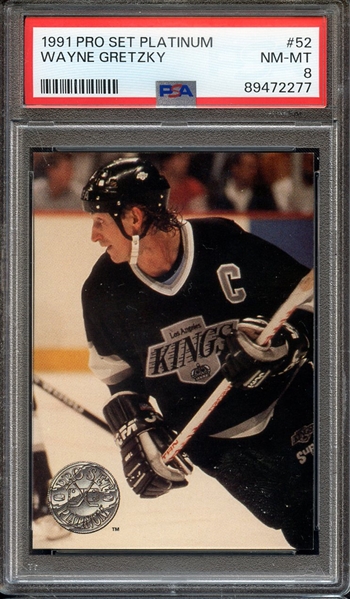 1991 PRO SET PLATINUM 52 WAYNE GRETZKY PSA NM-MT 8