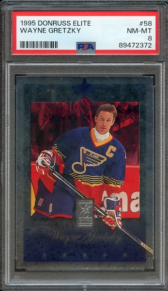 1995 DONRUSS ELITE 58 WAYNE GRETZKY PSA NM-MT 8