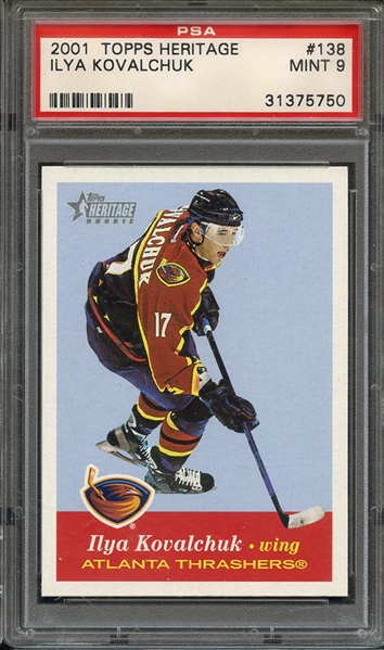 2001 TOPPS HERITAGE 138 ILYA KOVALCHUK PSA MINT 9