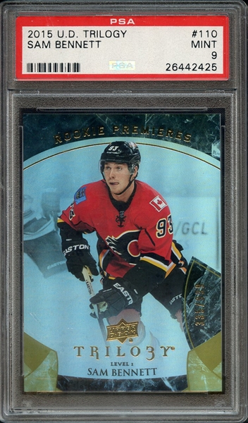 2015 UPPER DECK TRILOGY 110 SAM BENNETT PSA MINT 9