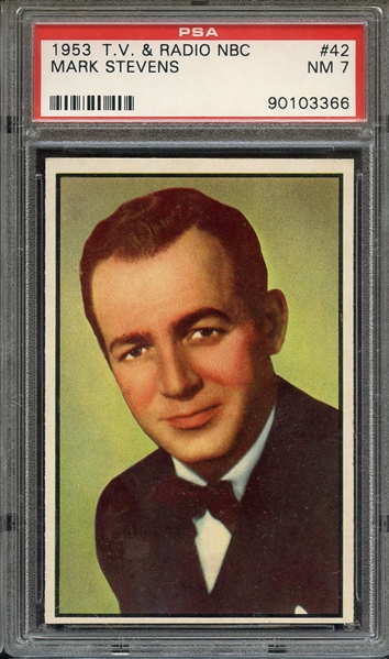 1953 T V & RADIO NBC 42 MARK STEVENS PSA NM 7