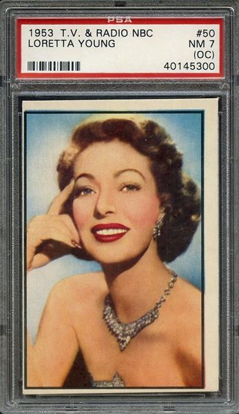 1953 T V & RADIO NBC 50 LORETTA YOUNG PSA NM 7 (OC)