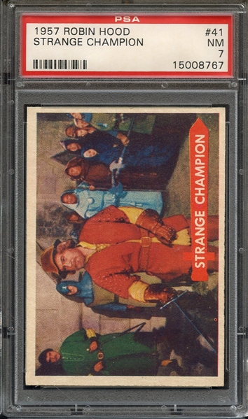 1957 ROBIN HOOD 41 STRANGE CHAMPION PSA NM 7