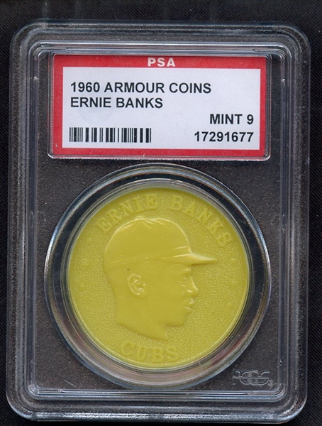 1960 ARMOUR COINS ERNIE BANKS PSA MINT 9