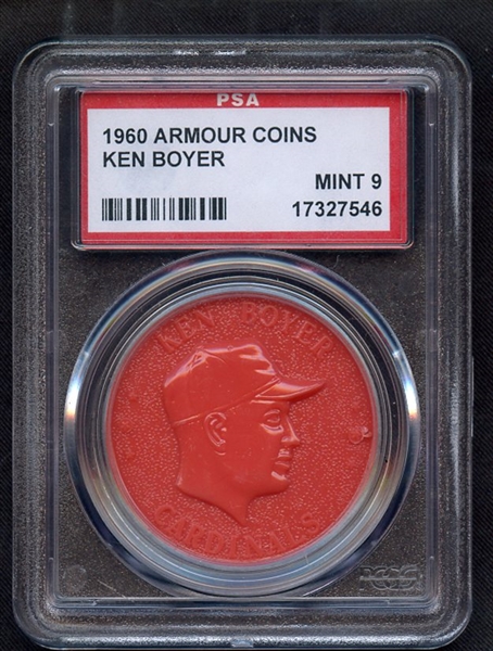 1960 ARMOUR COINS KEN BOYER PSA MINT 9