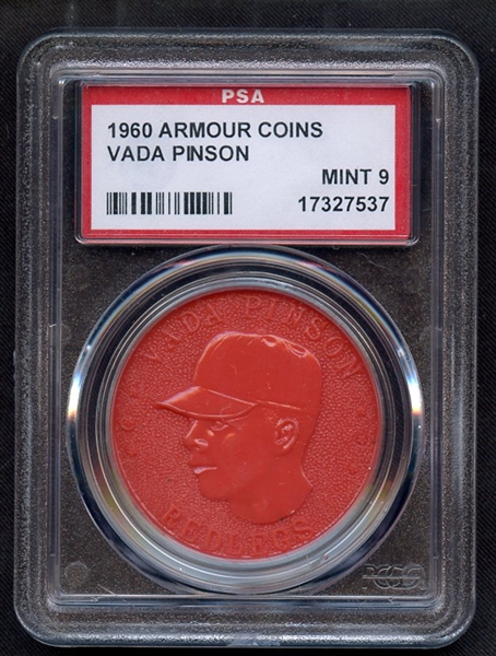 1960 ARMOUR COINS VADA PINSON PSA MINT 9