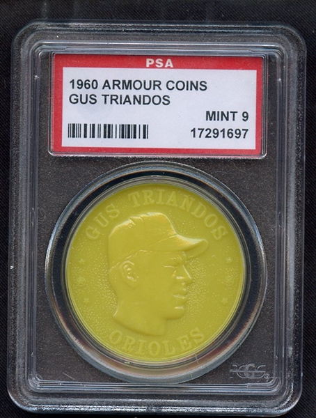 1960 ARMOUR COINS GUS TRIANDOS PSA MINT 9