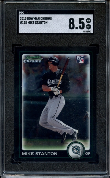 2010 BOWMAN CHROME 198 MIKE STANTON SGC NM-MT+ 8.5