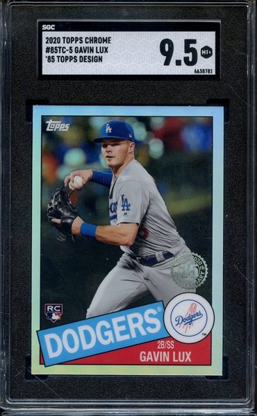 2020 TOPPS CHROME 85TC 5 GAVIN LUX SGC MINT+ 9.5