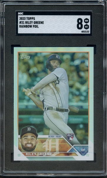 2023 TOPPS RAINBOW FOIL 31 RILEY GREENE SGC NM-MT 8