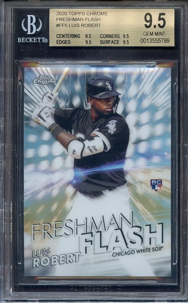 2020 TOPPS CHROME FRESHMAN FLASH FF5 LUIS ROBERT BGS GEM MINT 9.5