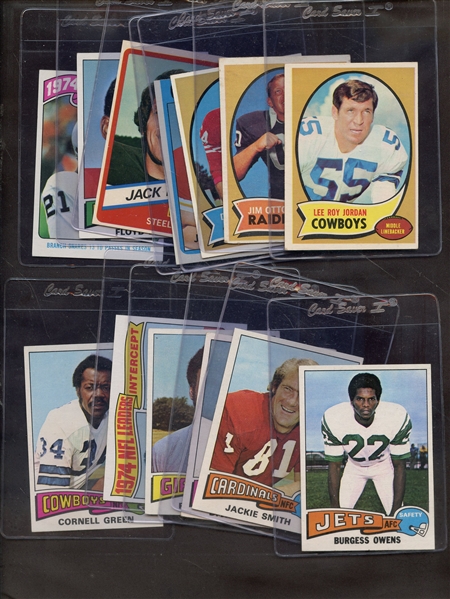 (13) 1970'S TOPPS FOOTBALL LOT