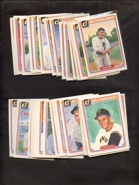 1983 DONRUSS HOF HEROES (44) W/ COBB ROBINSON MANTLE GIBSON JOHNSON WAGNER