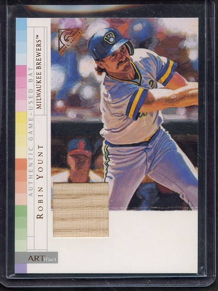 2003 TOPPS GALLERY ROBIN YOUNT GAME USED BAT