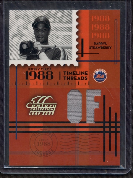 2005 LEAF CENTURY COLLECTION DARRYL STRAWBERRY GAME USED JERSEY 87/88