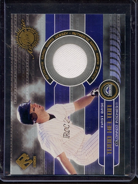 2001 PACIFIC PRIVATE STOCK TODD HELTON GAME USED JERSEY