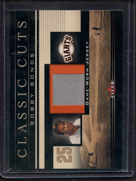 2002 FLEER CLASSIC CUTS BOBBY BONDS GAME USED JERSEY