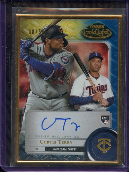 2022 TOPPS GOLD LABEL CURTIS TERRY AUTOGRAPHED ROOKIE