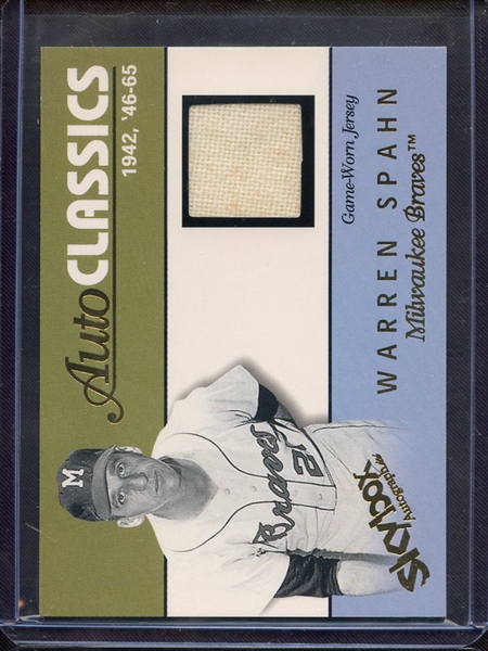 2004 SKYBOX AUTOGRAPHICS CLASSICS WARREN SPAHN 335/350