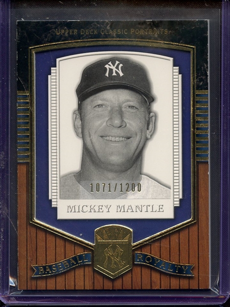 2003 UPPER DECK CLASSIC PORTRAITS BASEBALL ROYALTY MICKEY MANTLE 1071/1200